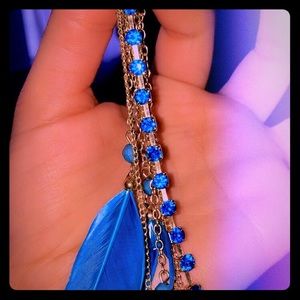 Feathery blue emerald earrings!